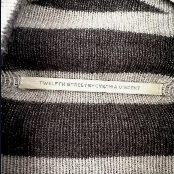 Twelfth Street by Cynthia Vincent Wool Cashmere Blend Wrap Sweater Poncho OS - Picture 3 of 5